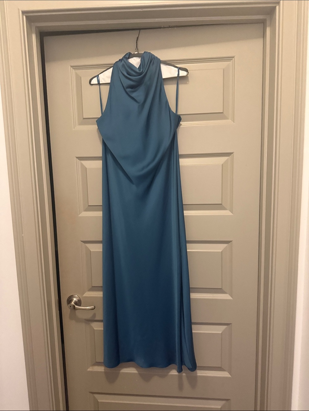 Ted Baker Teal Blue Halter Cowl Maxi Dress